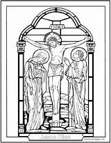 Coloring Pages Crucifixion Getdrawings Getcolorings sketch template