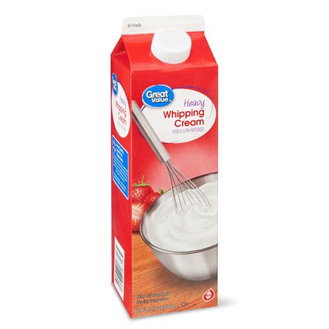 Great Value Ultra Pasteurized Real Heavy Whipping Cream 32 Oz