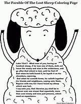 Sheep Lost Parable Coloring Pages Printable Cake Template Lesson Sunday School Bible Church Kids Clipart Sheet House Preschoolers Collection Crafts sketch template