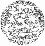 Coloring Pages Betrothed Greatest Adventure Adult Forever Color Urban Unique Threads Quote sketch template