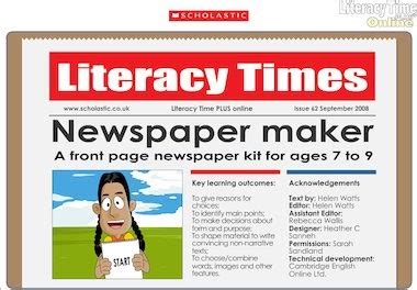 newspaper orientation examples ks ks goodleigh primary sharing