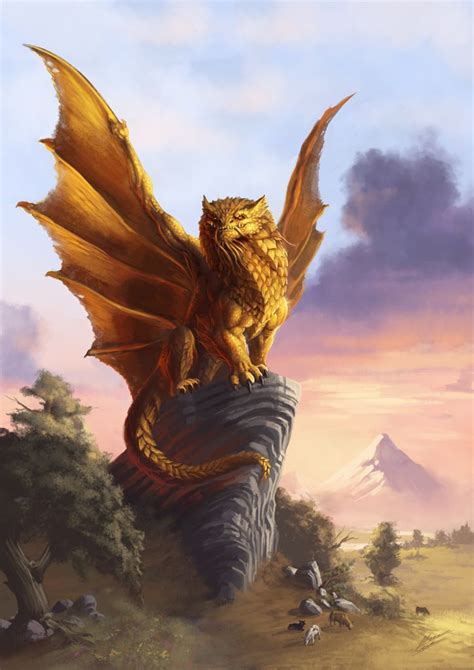 oc art gold dragon dnd dragon art dragon pictures fantasy beasts