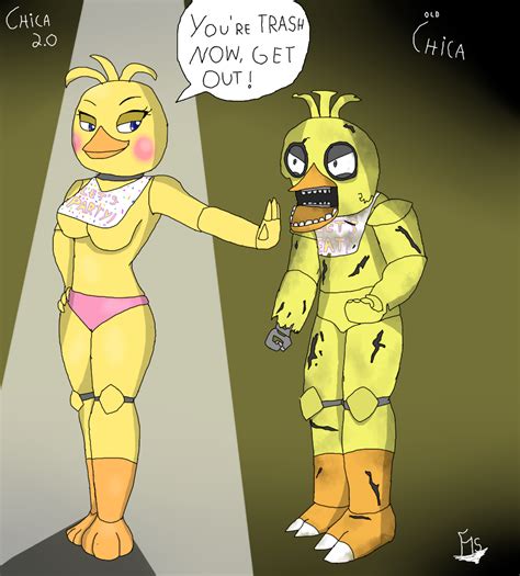 Chica 2 0 Vs Old Chica By Misterfis On Deviantart
