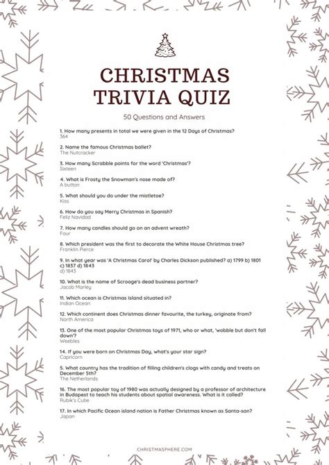 general christmas trivia quiz  questions  answers