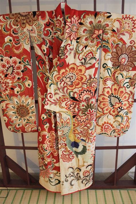 supreme antique japanese wedding furisode uchikake by choutama this kimono print reminded me