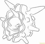 Pokemon Cloyster Coloring Pages Printable Color Online Drawing Original sketch template
