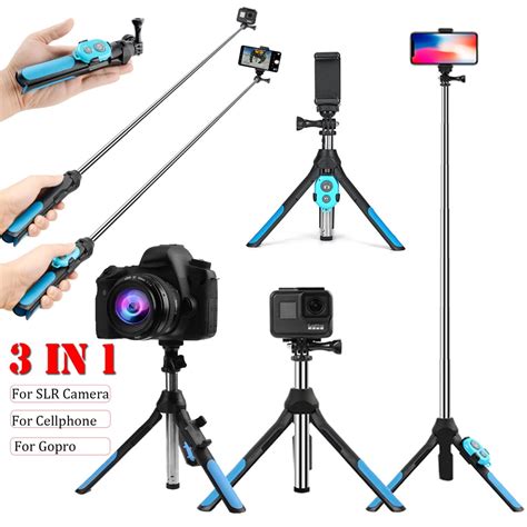bluetooth control camera tripod selfie stick portable  degree rotate camera monopod
