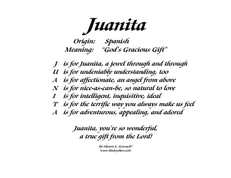 Meaning Of Juanita Lindseyboo