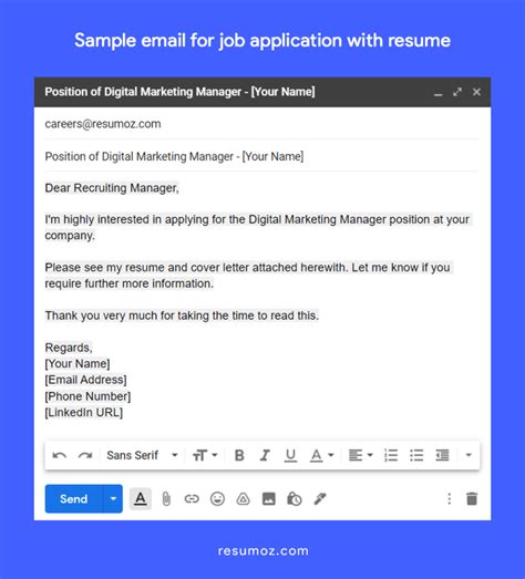 email  resume   job application resumoz