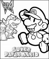 Mario Paper Coloring Pages Print Super Printable Getcolorings sketch template