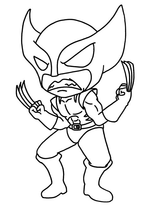 coloring page wolverine  superheroes printable coloring pages