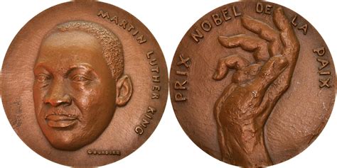 frankreich medaille 1969 martin luther king prix nobel de la paix