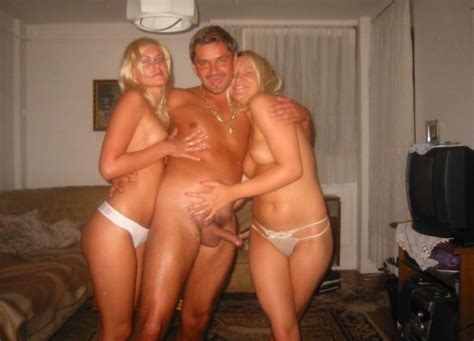 Two Sexy Blondes And One Lucky Guy Fucking Hard