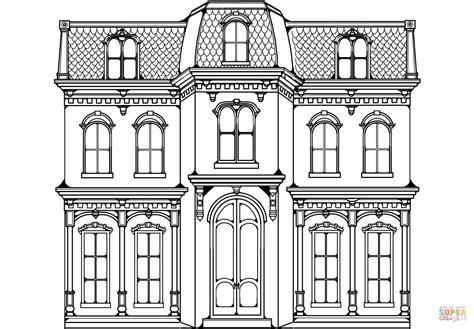 victorian home coloring page  printable coloring pages