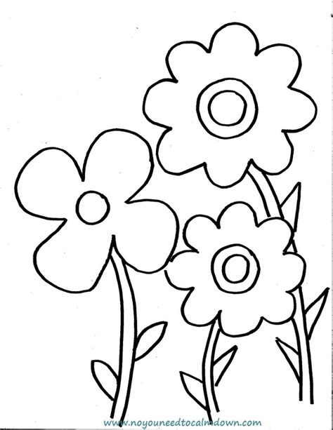 spring flowers coloring page  kids  printable