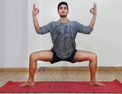 deviasana  goddess pose steps  benefits sarvyoga yoga