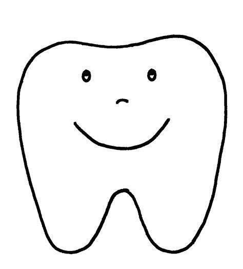 pin  thegreatz mo  kids tooth template coloring pages teeth