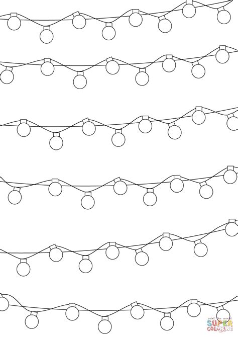 christmas lights pattern coloring page  printable coloring pages