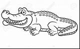 Coloring Pages Crocodile Cartoon Croc Alligator Drawing Nile Printable Para Getdrawings Line Illustration Dibujo Cocodrilo Book Visit River Stock Vector sketch template
