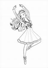 Barbie Coloring Ballerina Pages Coloringbay sketch template