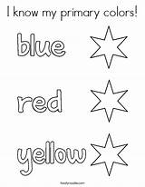 Primary Colors Coloring Know Blue Red Yellow Color Pages Stars Built California Usa Print Twistynoodle Noodle sketch template