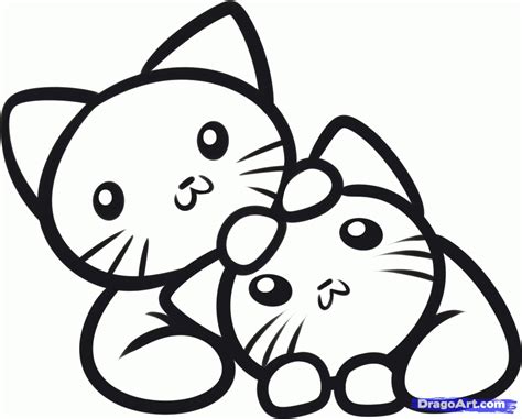cute kitten coloring page  printable coloring pages