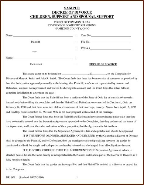 uncontested divorce forms kentucky  form resume examples