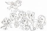 Mane Mlp Pony Ponies sketch template