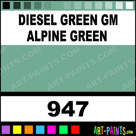 diesel green gm alpine green engine coatings spray paints  diesel green gm alpine green