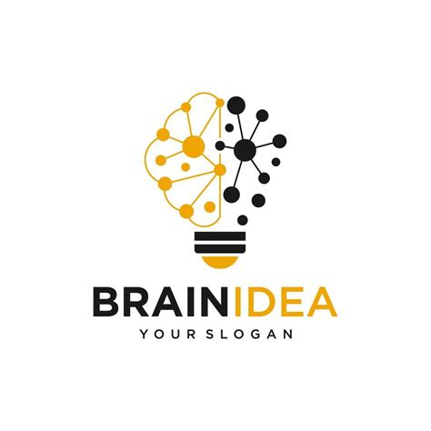 creative idea flat  icon brain  lightbulb vector illustration