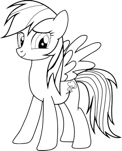 cute   pony coloring page rainbow dash kids coloring home