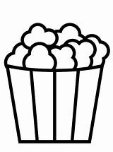 Popcorn Ausmalen Malvorlage Vormen Ausmalbild Kleurplaten Lebensmitteln Formen Lebensmittel Stimmen Stemmen sketch template