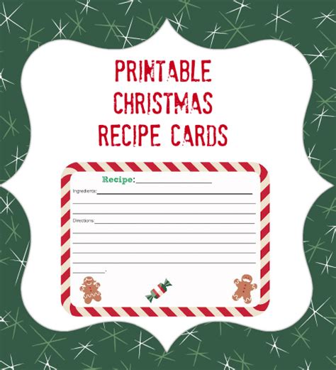 printable christmas recipe card thrifty jinxy