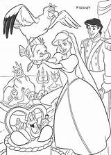 Wedding Coloring Ariel Pages Disney Mermaid Little Mariage Print Color Colouring Hellokids Kids Princess Book Coloriage Married Prince sketch template