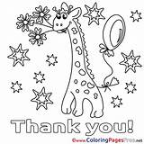 Thank Coloring Pages Teacher Printable Giraffe Saying Service Please Military Stars Sheet Cards Print Color Getcolorings Template Iphone Sheets Cat sketch template