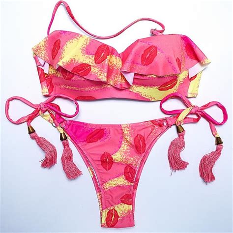 hot hit hit color bikini new ladies branch swimsuit swimming spring