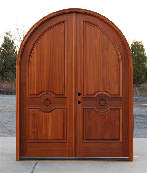 arched double doors exterior mahogany