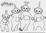 Coloring Laa Winky Tinky Dipsy Pages Teletubbies Po Print sketch template