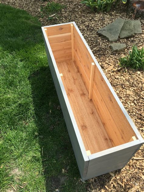 Cedar Planter Planter Box Outdoor Storage Wood Planter Etsy Garden