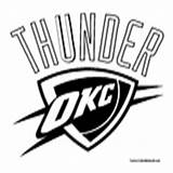 Thunder Coloring Pages Oklahoma City Nba Basketball Sports Colormegood sketch template