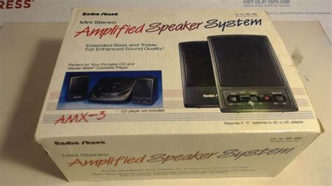 radio shack   mini stereo amplified speaker system ebay
