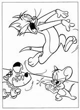 Jerry Tom Coloring Pages Cartoon Printable Kids sketch template