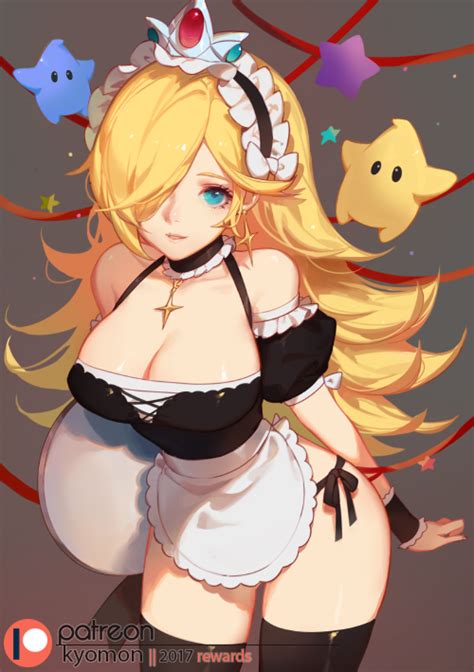 rule 34 apron blonde female blonde hair blue eyes breasts choker