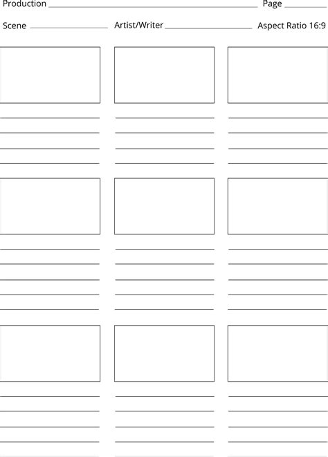 clipart printable storyboard template professional