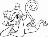 Coloring Pages Abu Printable Monkey Aladdin Disney Kids Drawing Freekidscoloringpage Color sketch template