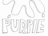 Purple Colouring sketch template