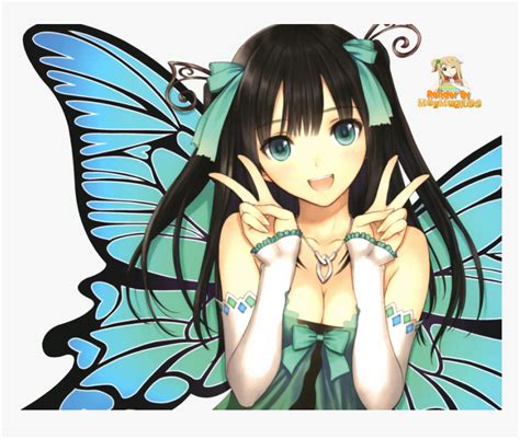 Anime With Butterfly Anime Girl Butterfly Rem Maid Long