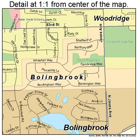 woodridge illinois street map