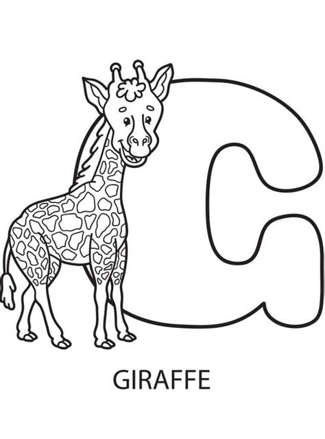 letter    giraffe coloring page  print  color
