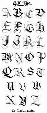 Tattoo Alphabet Lettering Fonts Gothic Calligraphy Graffiti Styles Behance Chicano Gotisches sketch template